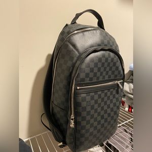 Louis Vuitton Michael Backpack Black Canvas Damier Graphite 100% Authentic